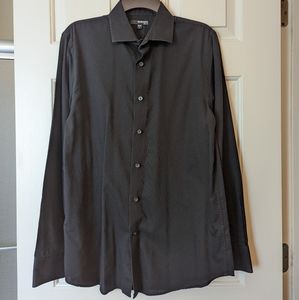 Murano slim fit black button up